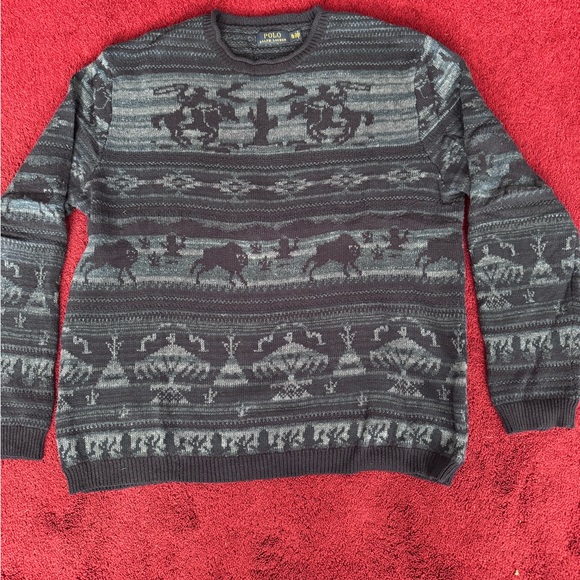 Ralph Lauren Other - Ralph Lauren Blue Patterned Crewneck Sweater